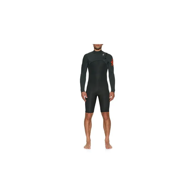 C-Skins Session 3:2 Men's GBS Chest Zipped Spring Wetsuit Black/Carbon/Warm Red
